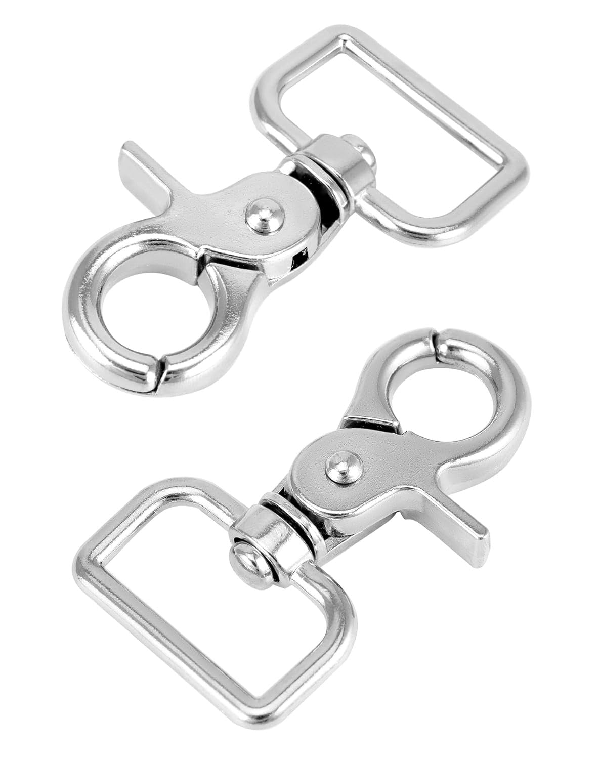 Heavy Duty Nickel Plated Swivel Snap Hooks 10 Pack for Crafts & Outdoor Use