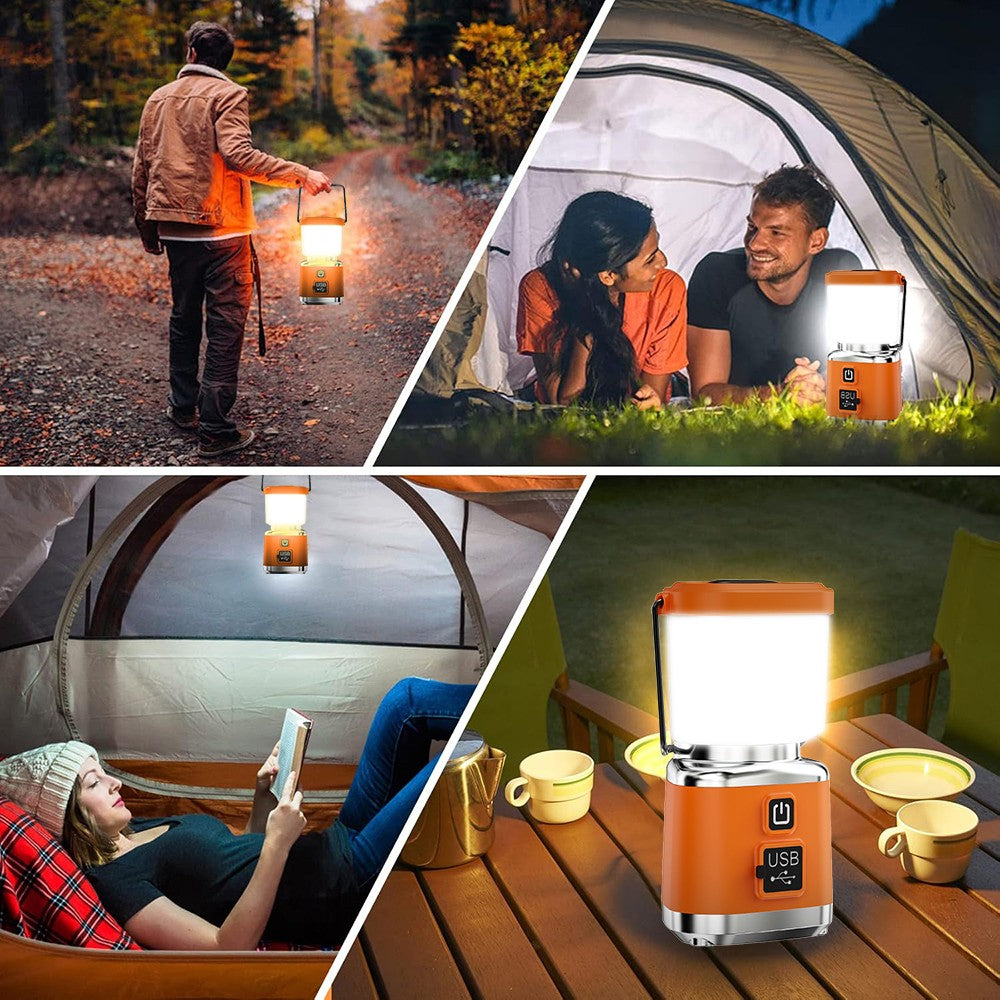 Portable LED Camping Lantern Light with 360° Brightness and Multiple Modes