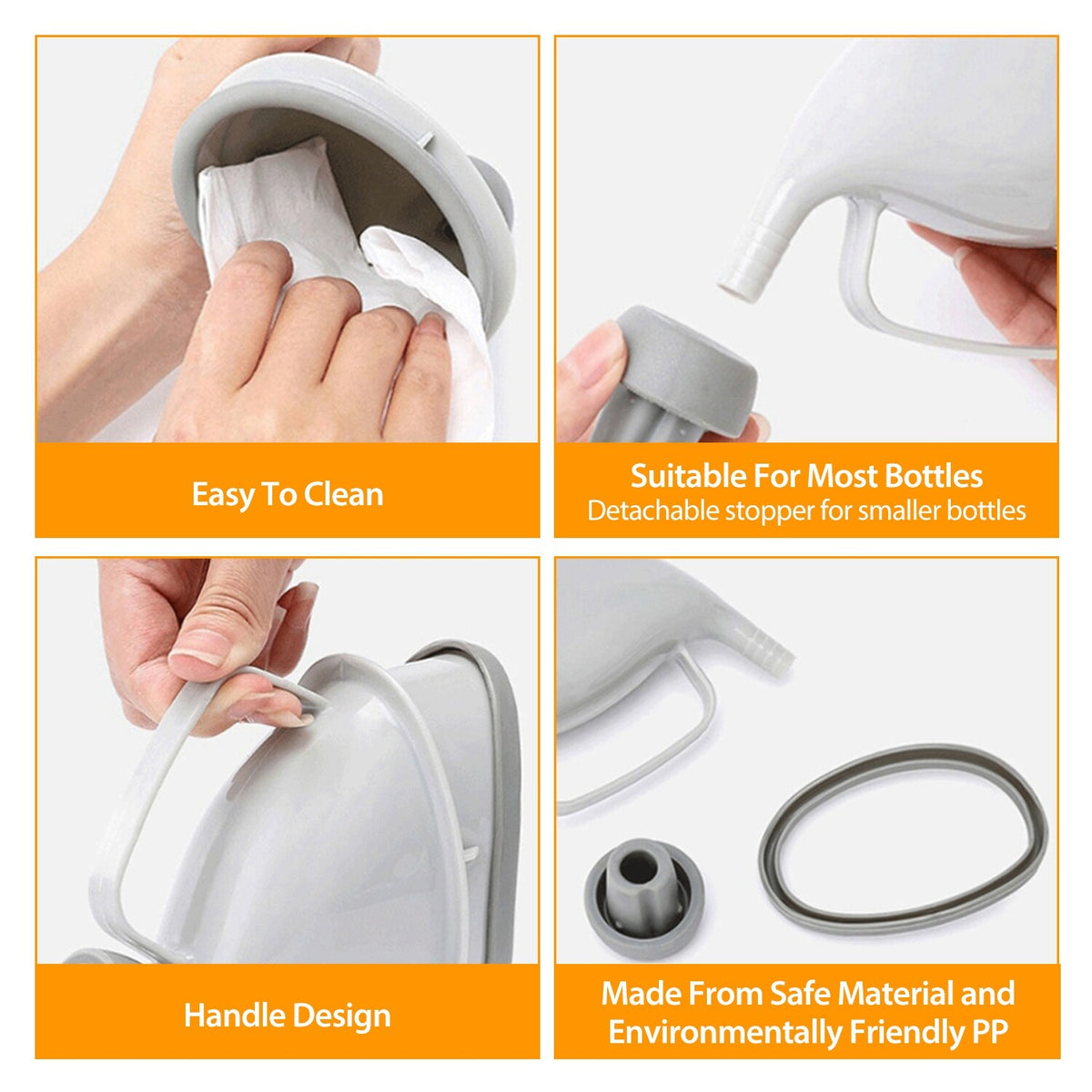 Unisex Portable Urinal Funnel for Outdoor Travel Emergency Use