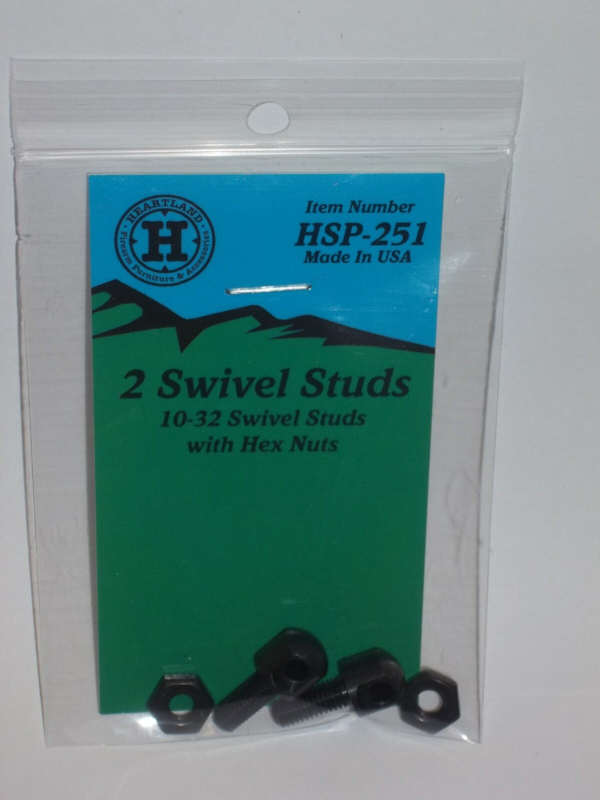 USA Made Swivel Studs with Nuts for Firearms - 1/2 Inch Threaded