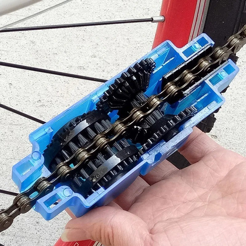 Portable Bicycle Chain Cleaner Kit with Brushes for Mountain Cycling