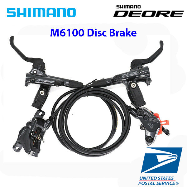 Hydraulic Disc Brake Set for Mountain Bikes with 2-Piston Calipers and Levers