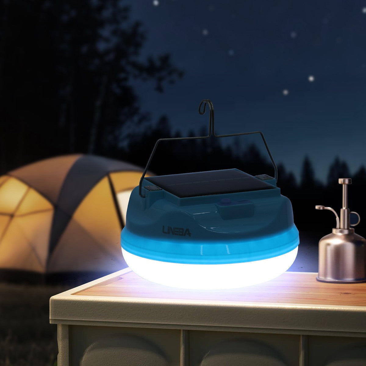 Rechargeable Camping Solar LED Lantern with Emergency Light