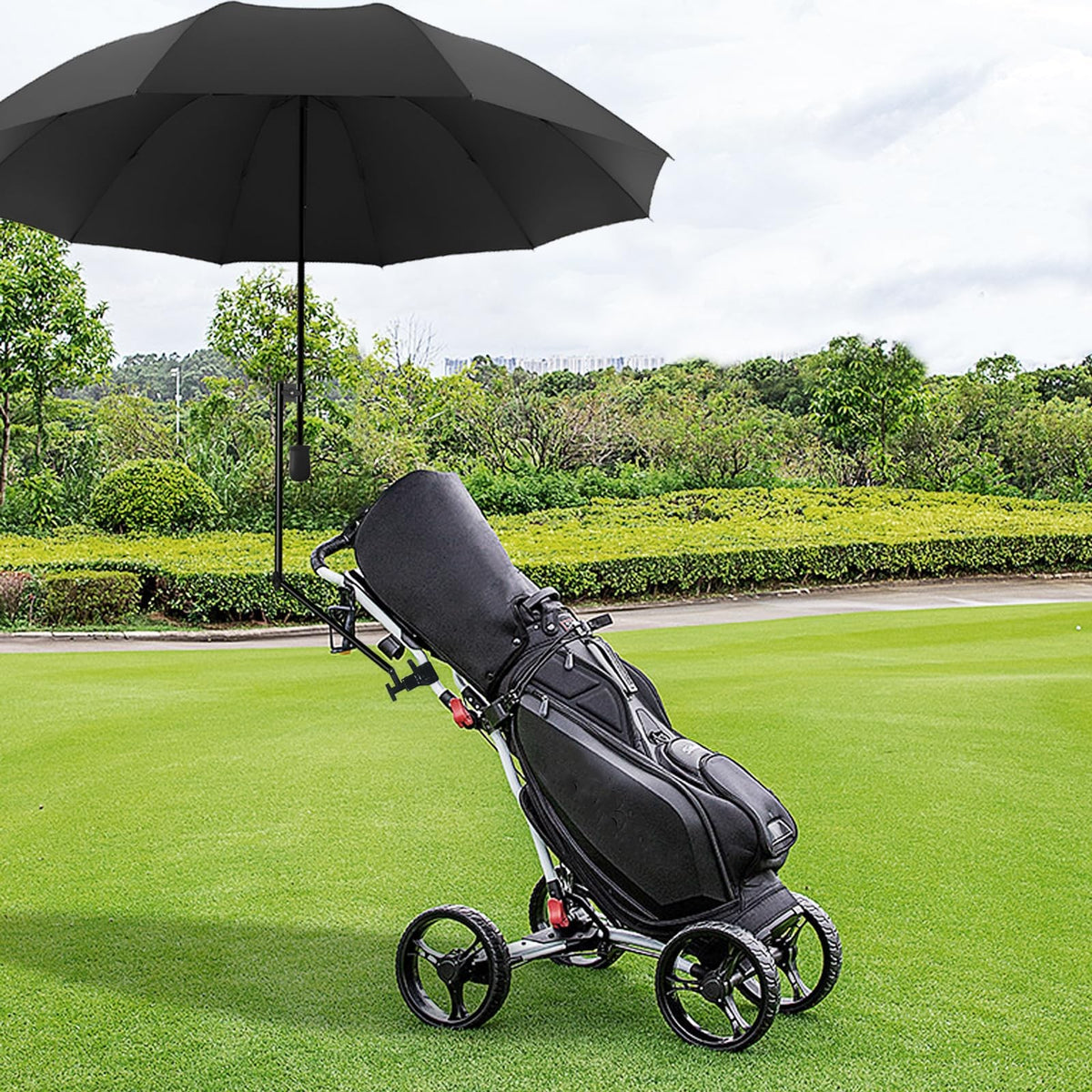 Beach Umbrella with UPF 50+ Sun Protection and Adjustable Clamp