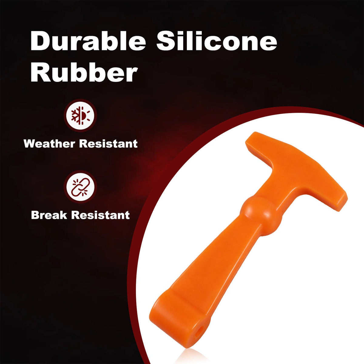 Set of 2 Orange Silicone Cooler Latches Replacement for Yeti RTIC