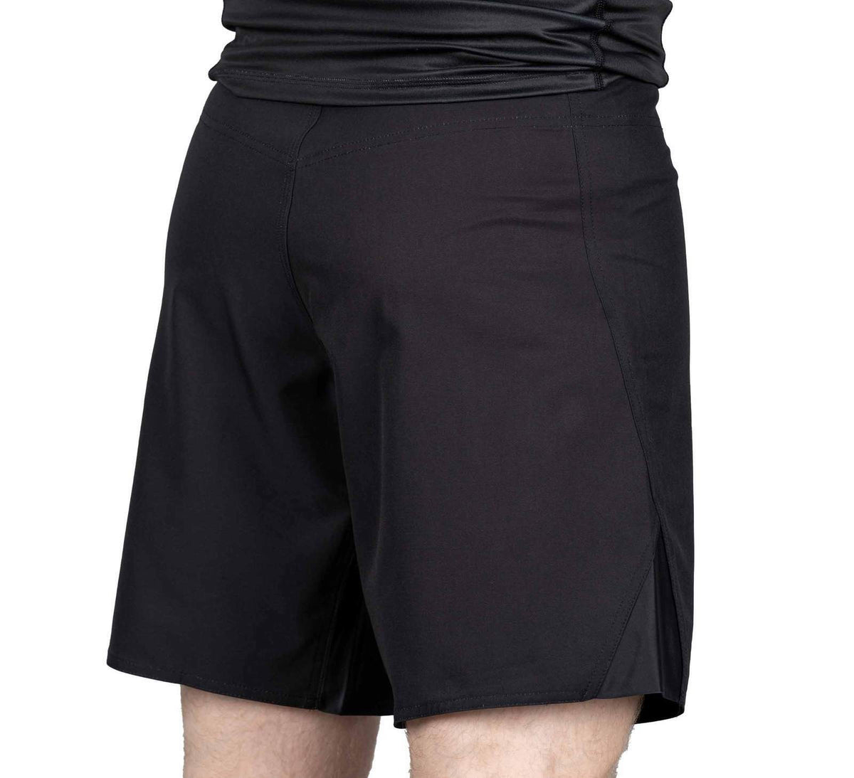 Grappling Fight Board Shorts for MMA BJJ No Gi Competition - Black