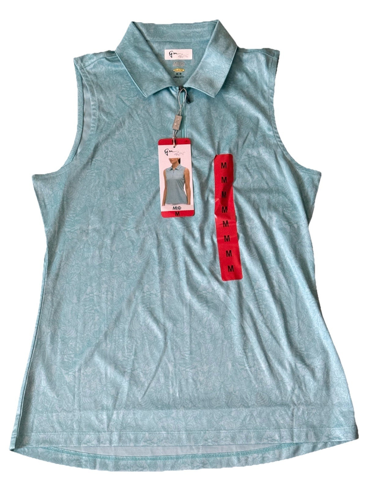 Women’s Sleeveless Lightweight Golf Polo Shirt - Blue, Medium