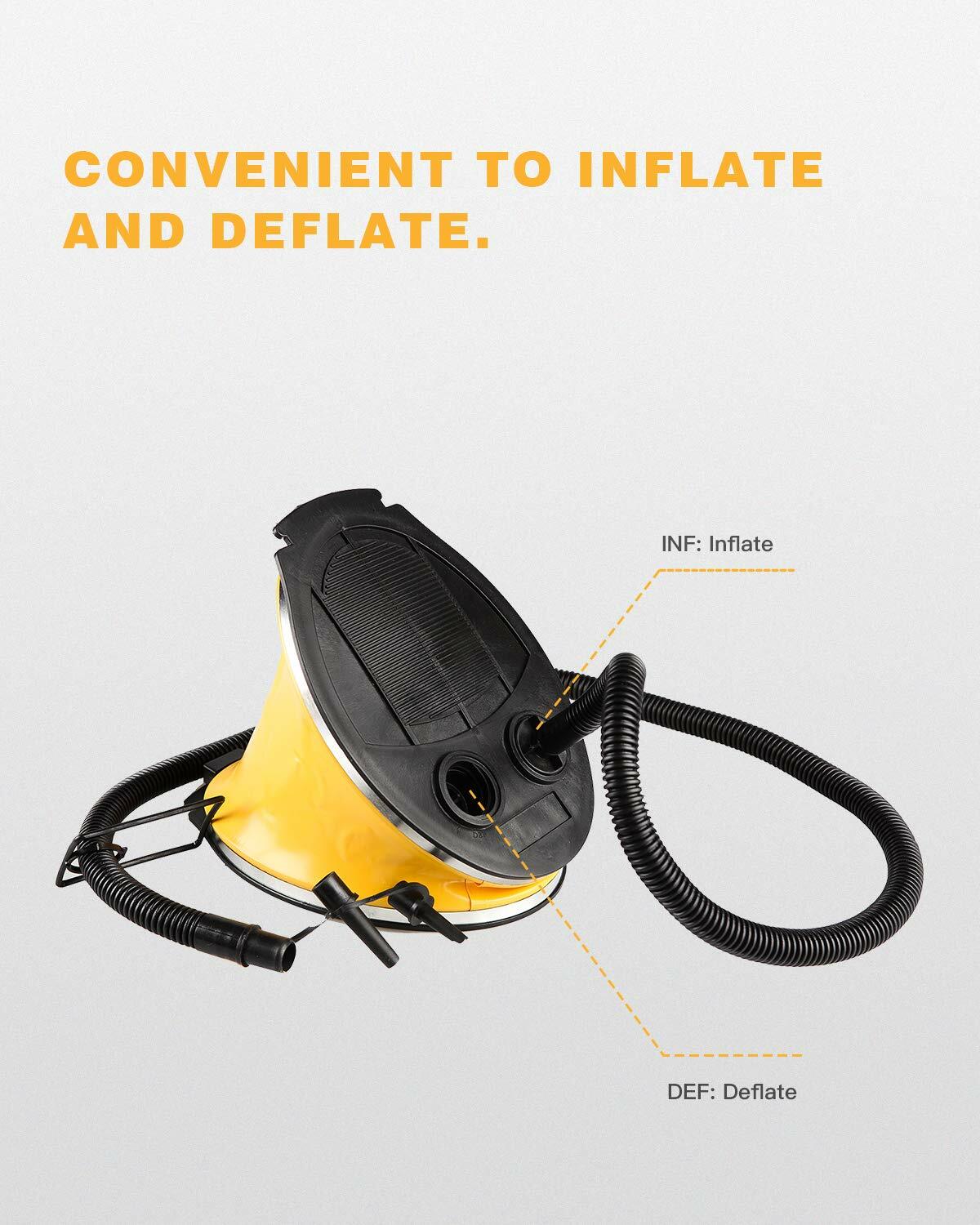 2.5L Manual Foot Air Pump for Inflatable Air Mattresses Pool Floats