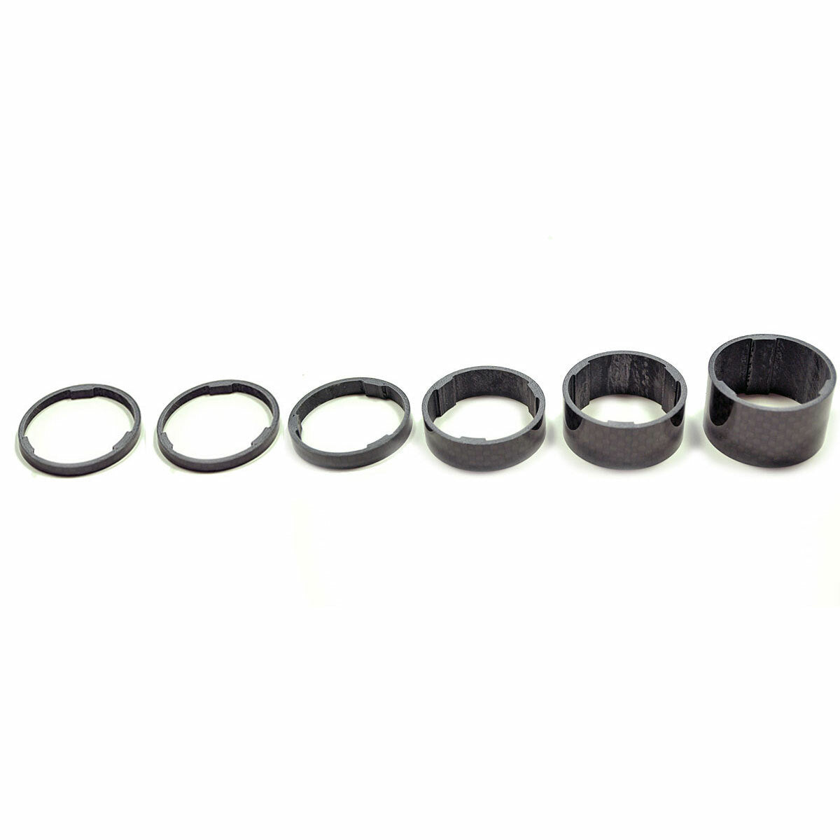 Lightweight Carbon Headset Spacer Set for Bikes - 1-1/8 inch, Multiple Sizes