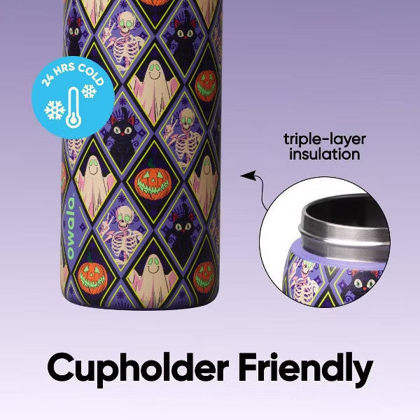 Insulated Halloween Ghost Water Bottle - Reusable 32oz Stainless Steel Drinkware