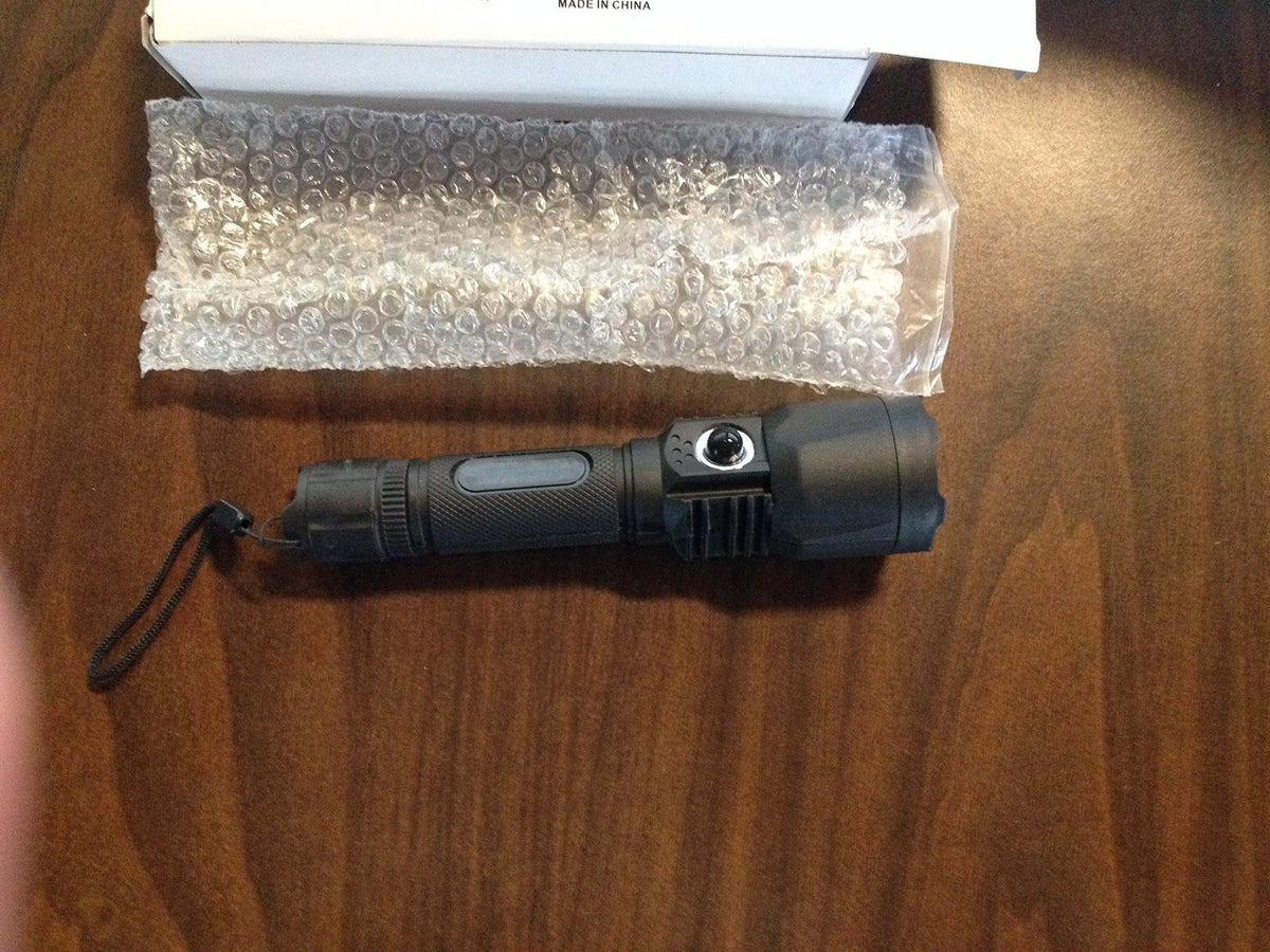 Emergency Preparedness Black Hawk Flashlight - Push Button, AA Battery Operated