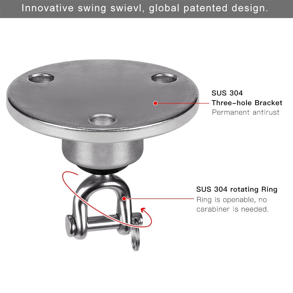 Stainless Steel Speed Bag Swivel Mount for Boxing & Martial Arts Training