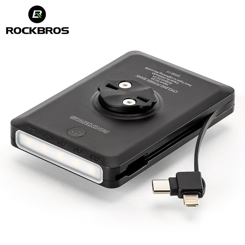 Bike Light with Built-in 5000mAh Power Bank Waterproof Front Light USB