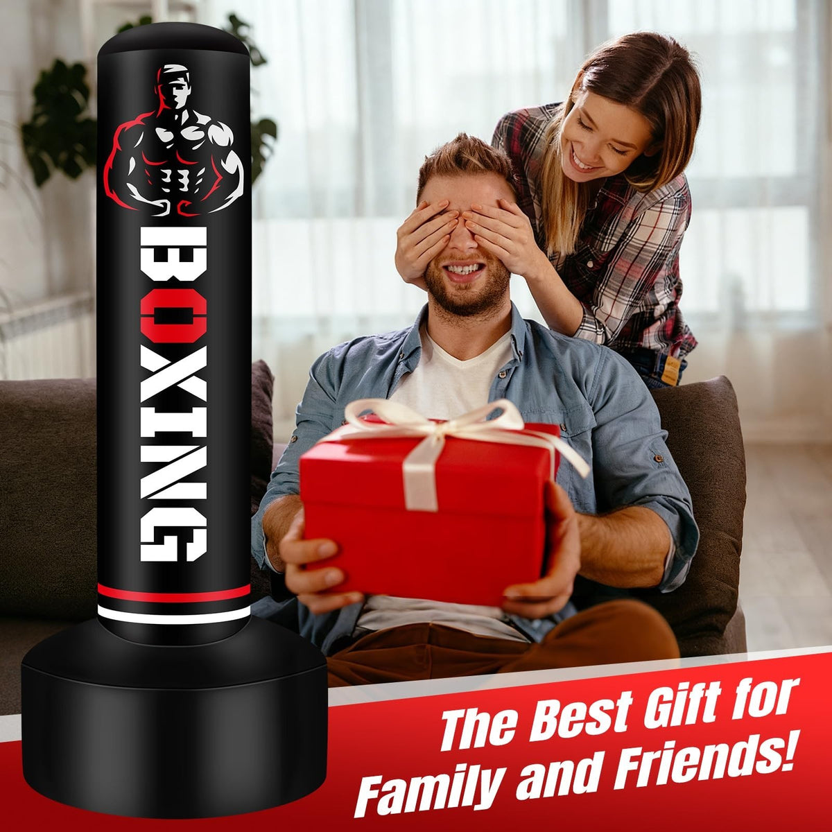 Freestanding Heavy Punching Bag 70 Inch with Stand for Boxing & Martial Arts