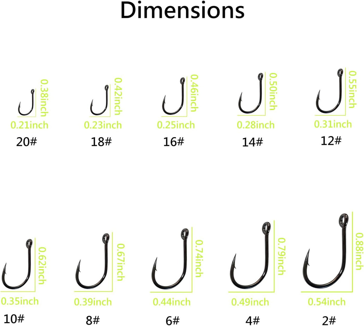 Small Trout Fishing Hooks Set - 10 Sizes, High Carbon Steel, 300-1000pcs