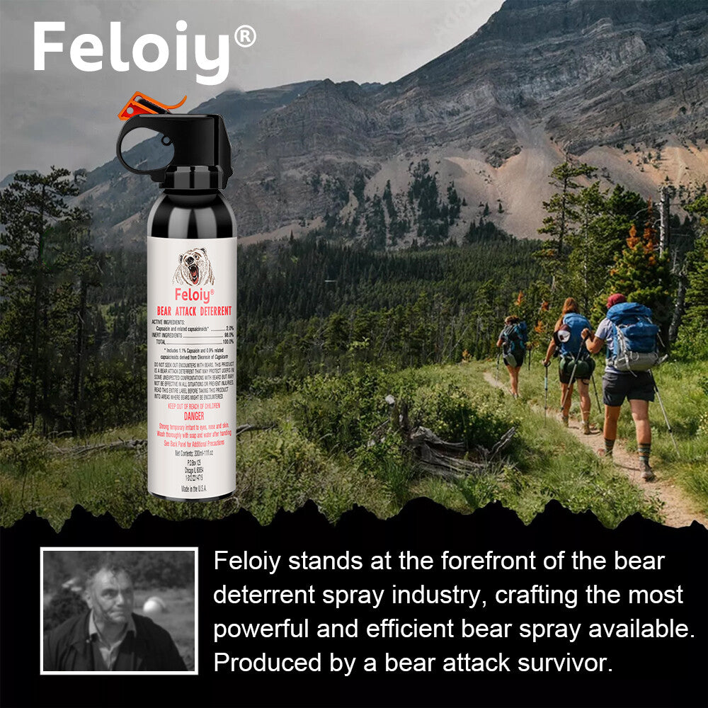 Bear Spray 11oz Powerful Fog Deployment with Holster - Strongest Legal Formula