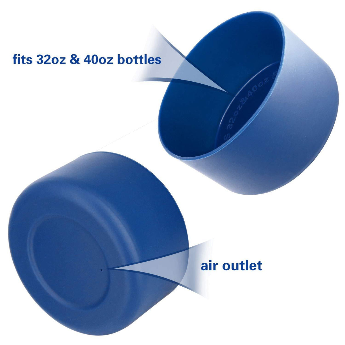 Silicone Bottle Boot Sleeve for Hydro Flask - Anti-Slip Bottom Cover, Protects 12-40 oz Water Bottles