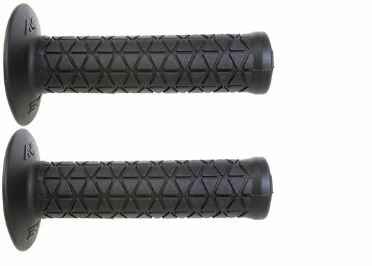 Old School BMX Bike Handlebar Grips - Tri Pattern Rubber Comfort Pair
