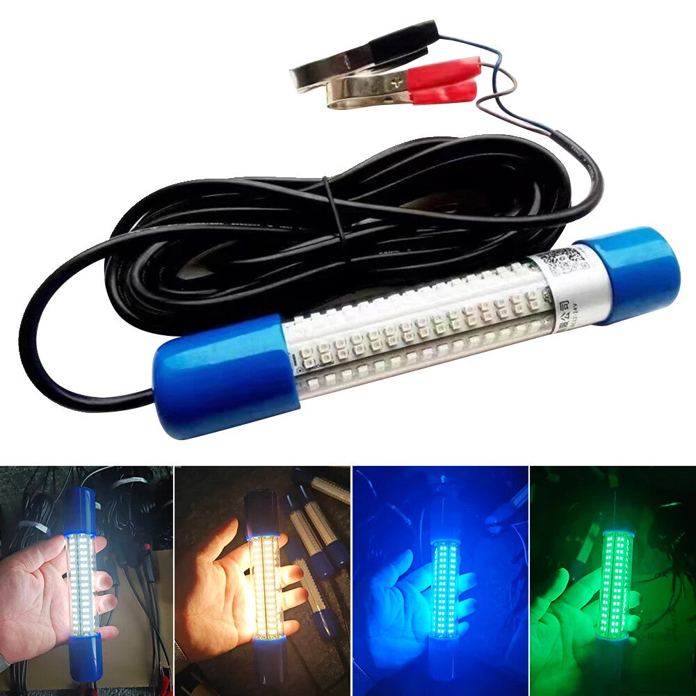 Underwater Fish Attractor Light - 50W Submersible LED Fishing Light - Waterproof & Multi-Color Options