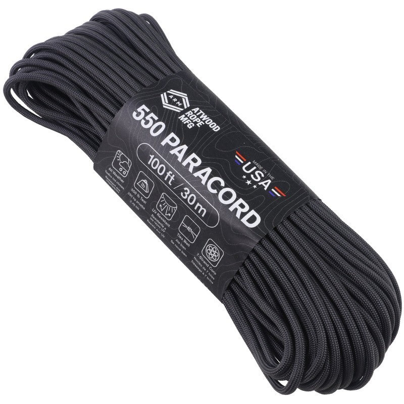 550lb Tensile Strength Paracord 100ft Mil Spec Nylon Cord USA Made