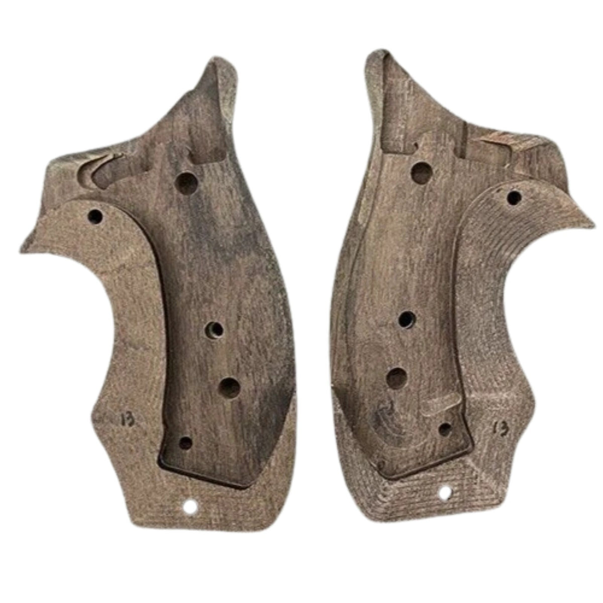 Kimber K6s DASA Walnut Checkered Combat Grips for Revolver - Ergonomic & Tactical