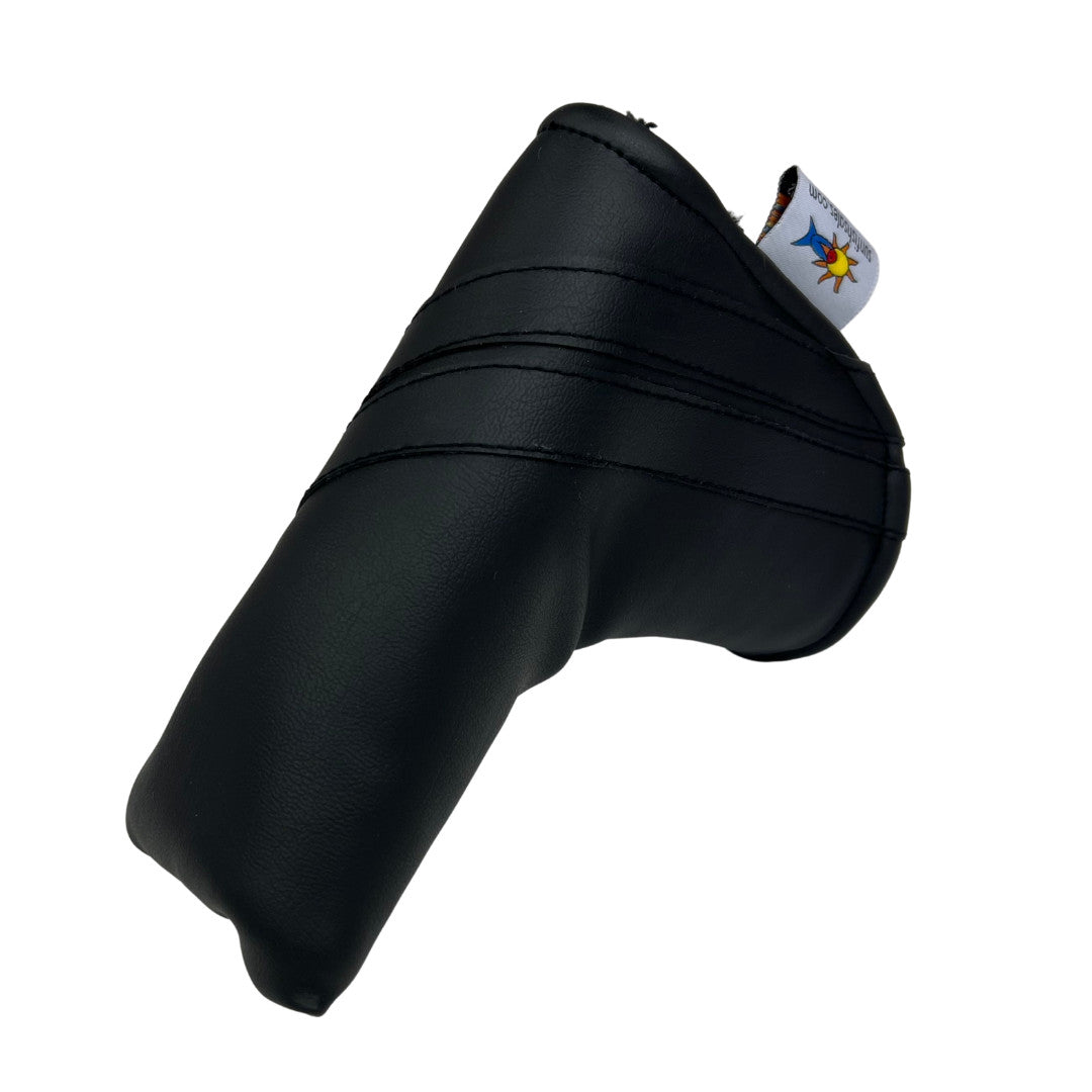 Sunfish Leather Blade Putter Headcover - Black on Black Murdered Out