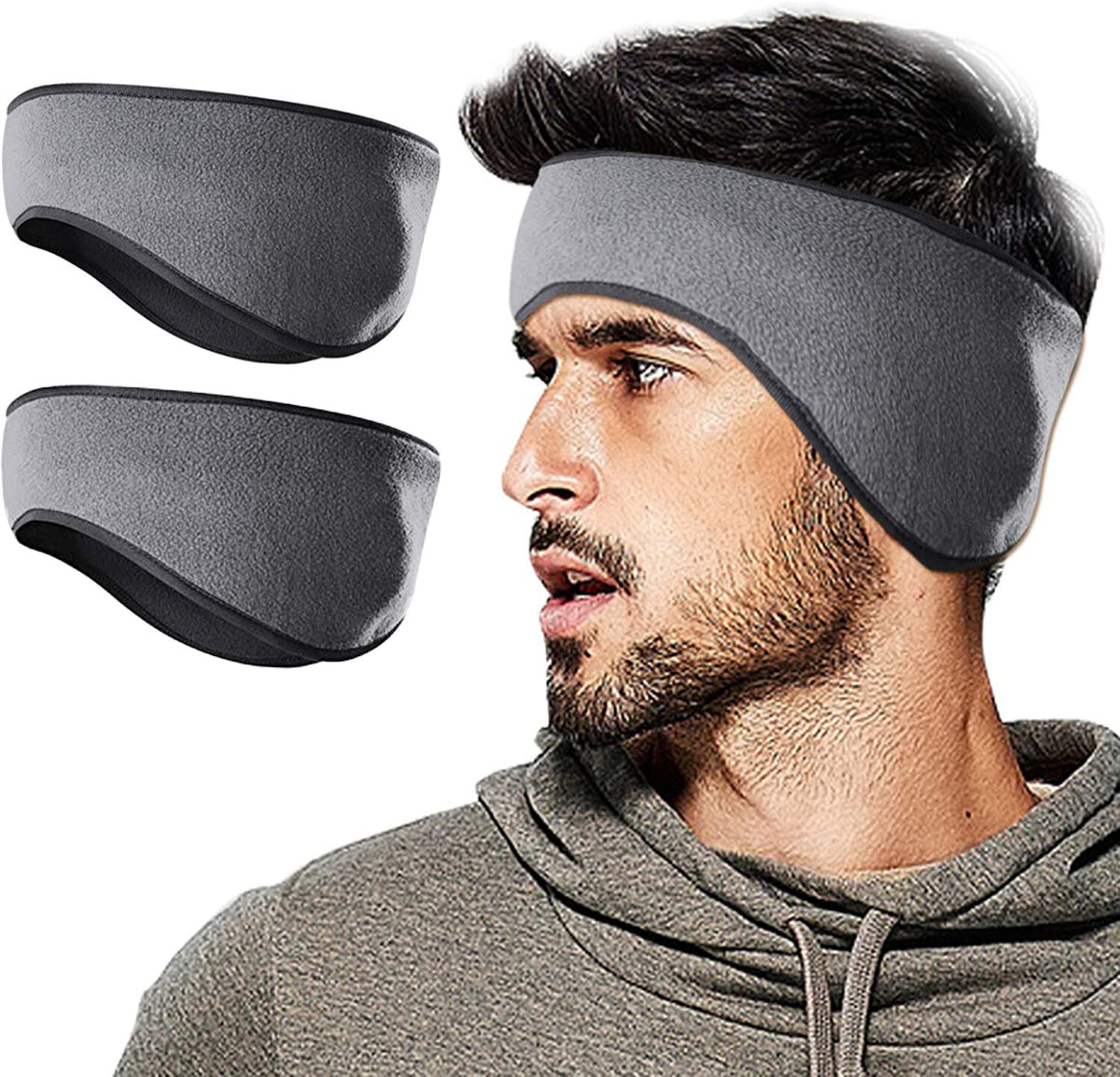 Winter Ear Warmer Headbands for Men Women Kids - Fleece Ski & Outdoor Gear
