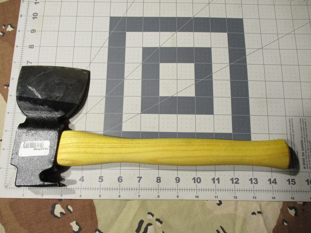 Camping Hatchet with Steel Head and Wooden Handle - Survival Axe, Hammer & Nail Puller