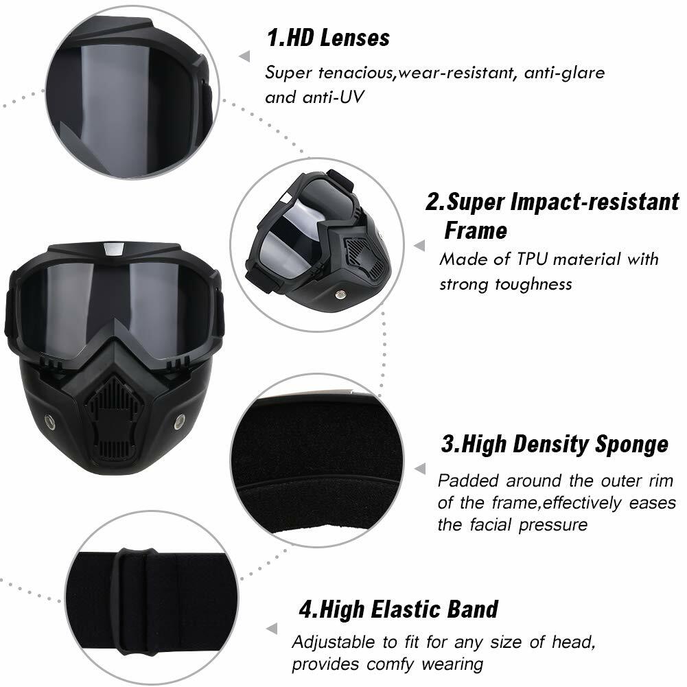Winter Snow Sport Goggles with UV Protection and Removable Lens for Ski Snowboard Snowmobile