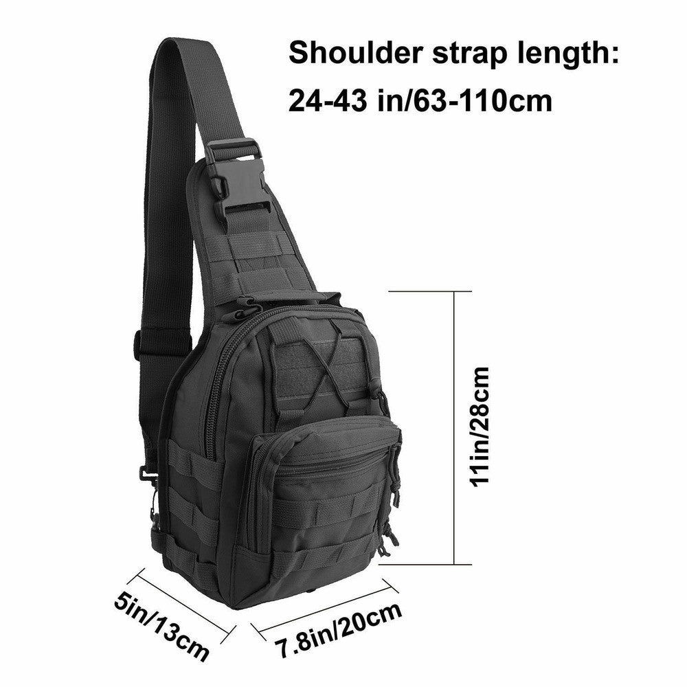 Outdoor Tactical Military Shoulder Bag Sling Chest Pack for Hiking Camping