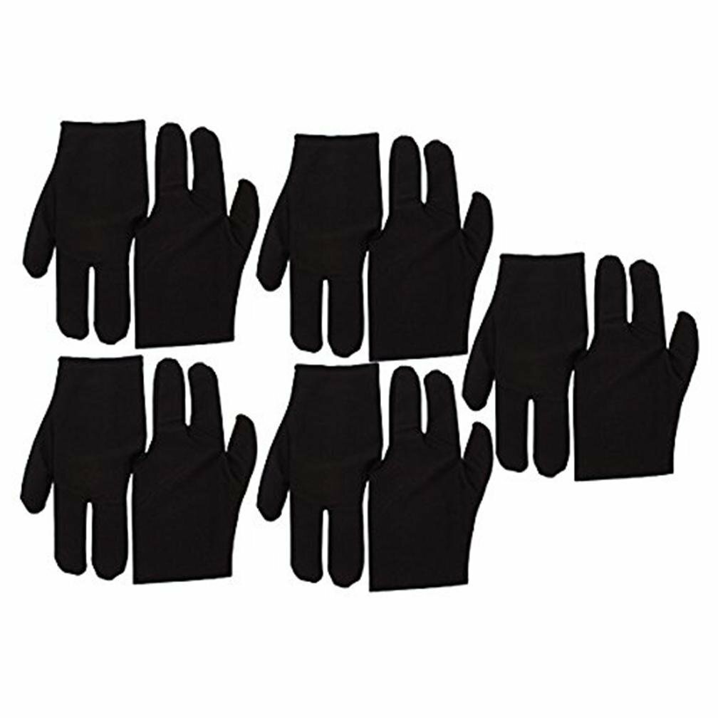 5Pcs Billiard Gloves – Three-Finger Left/Right Hand Gloves for Pool & Snooker
