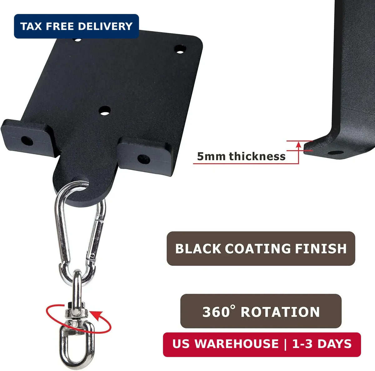 Heavy Duty Boxing Bag Hanger Wall Mount with 360° Rotation for Training