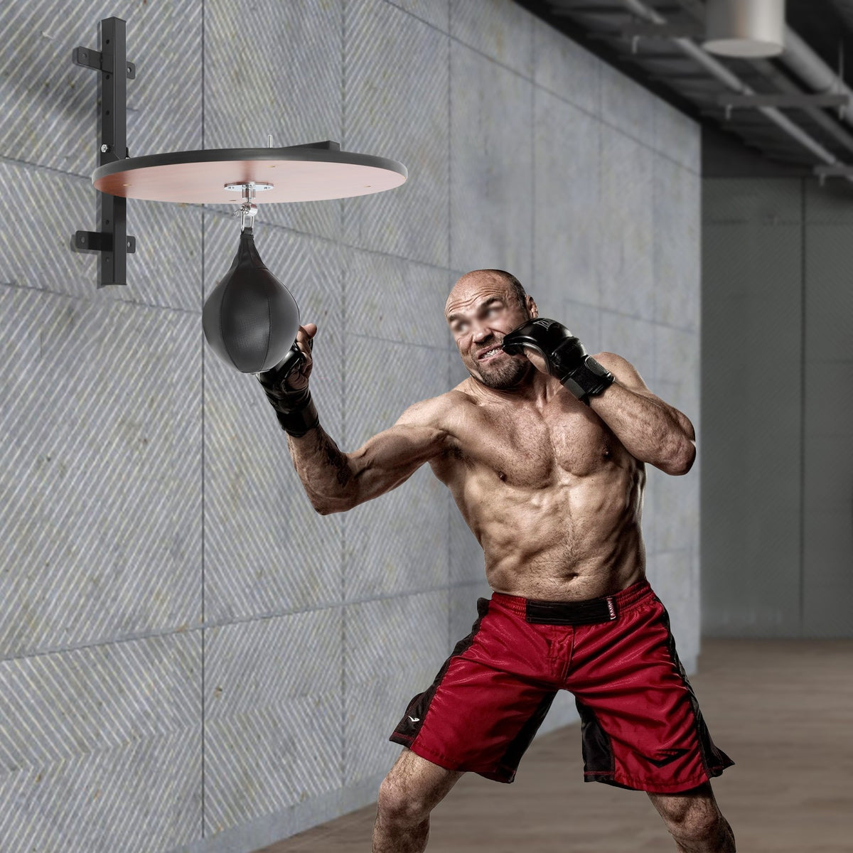 Wall-Mounted Speed Bag Platform 60cm Heavy Duty Boxing Training Equipment