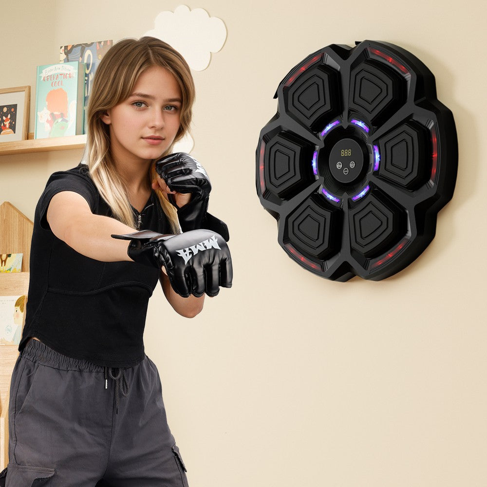 Bluetooth Wall-Mounted Boxing Machine with Reflex Training for Adults & Kids