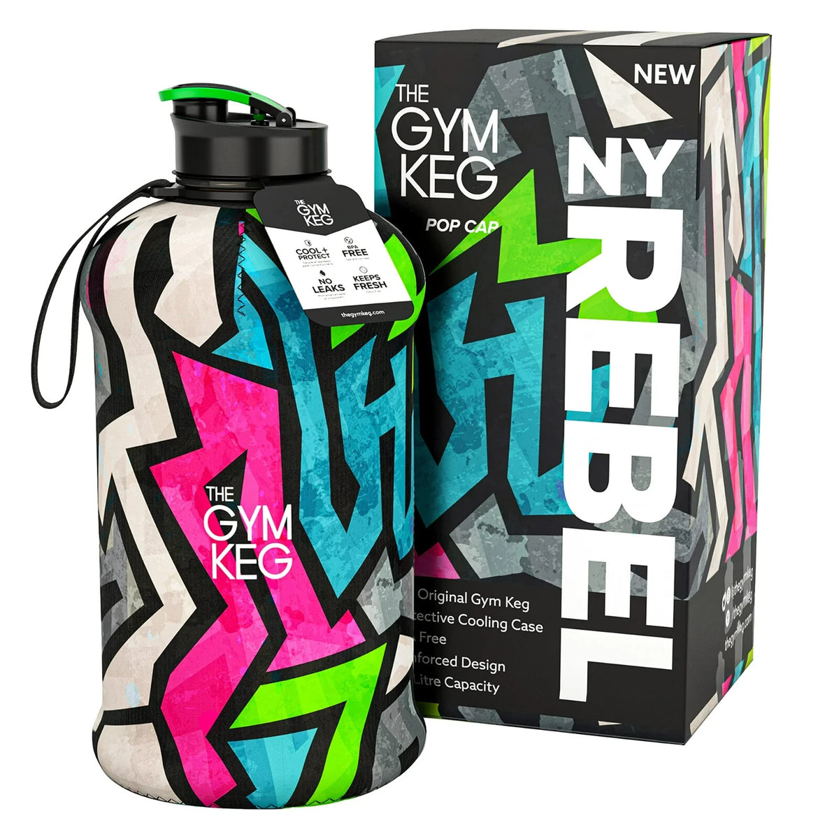 74 oz Insulated Water Bottle - Reusable Leakproof Hydration Flask