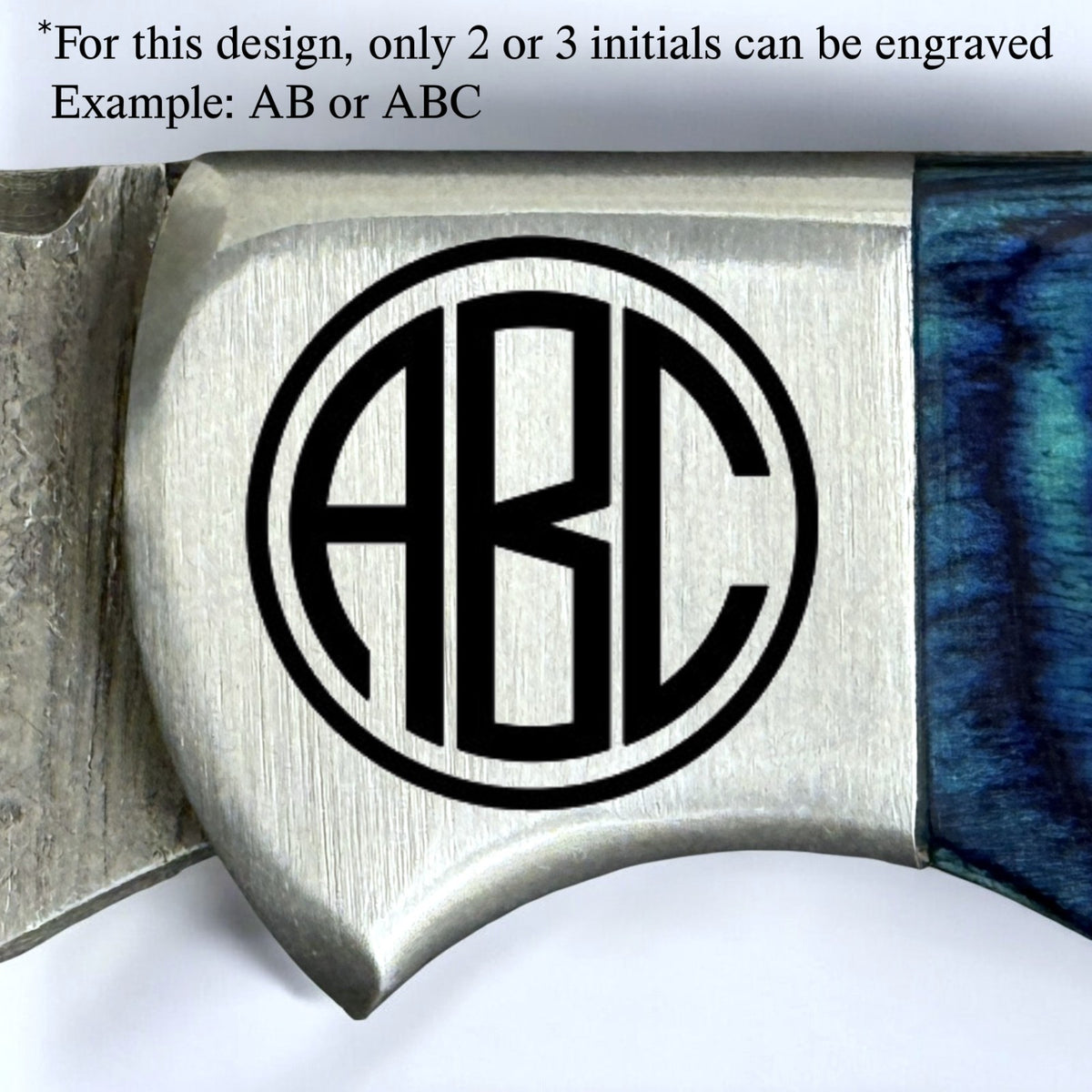 Personalized Damascus Folding Knife with Carved Blade and Leather Sheath