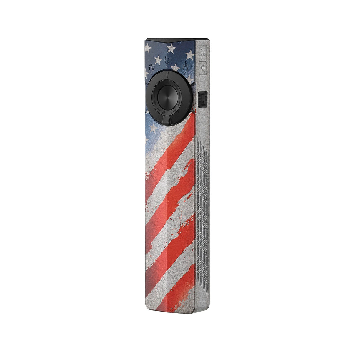 High-Lumen Dual-Switch Tactical Flashlights with UV & Laser - Stars & Stripes Edition