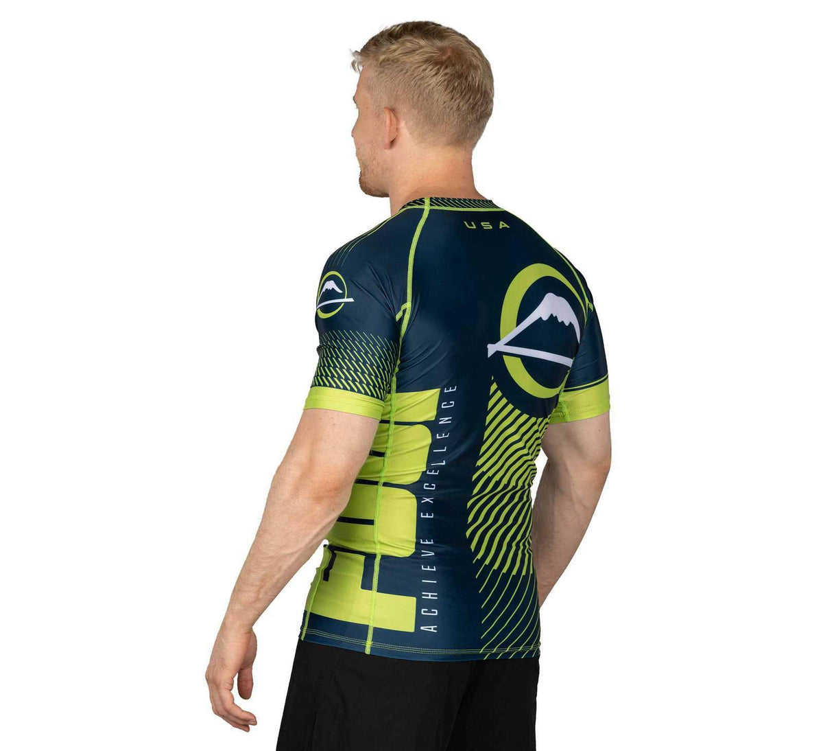 Short Sleeve MMA Rashguard for Boxing and Martial Arts - Navy Blue