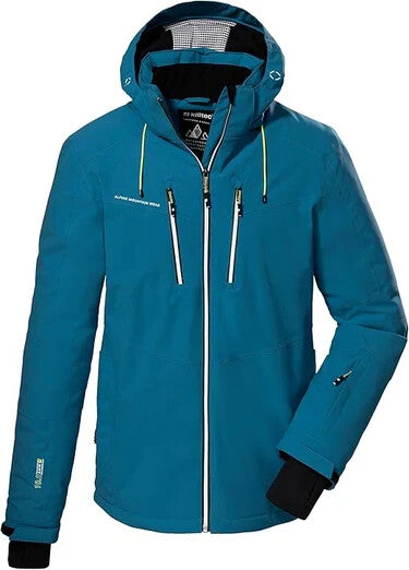 Men's Insulated Ski Jacket Waterproof Snow Winter Coat - Blue, Large