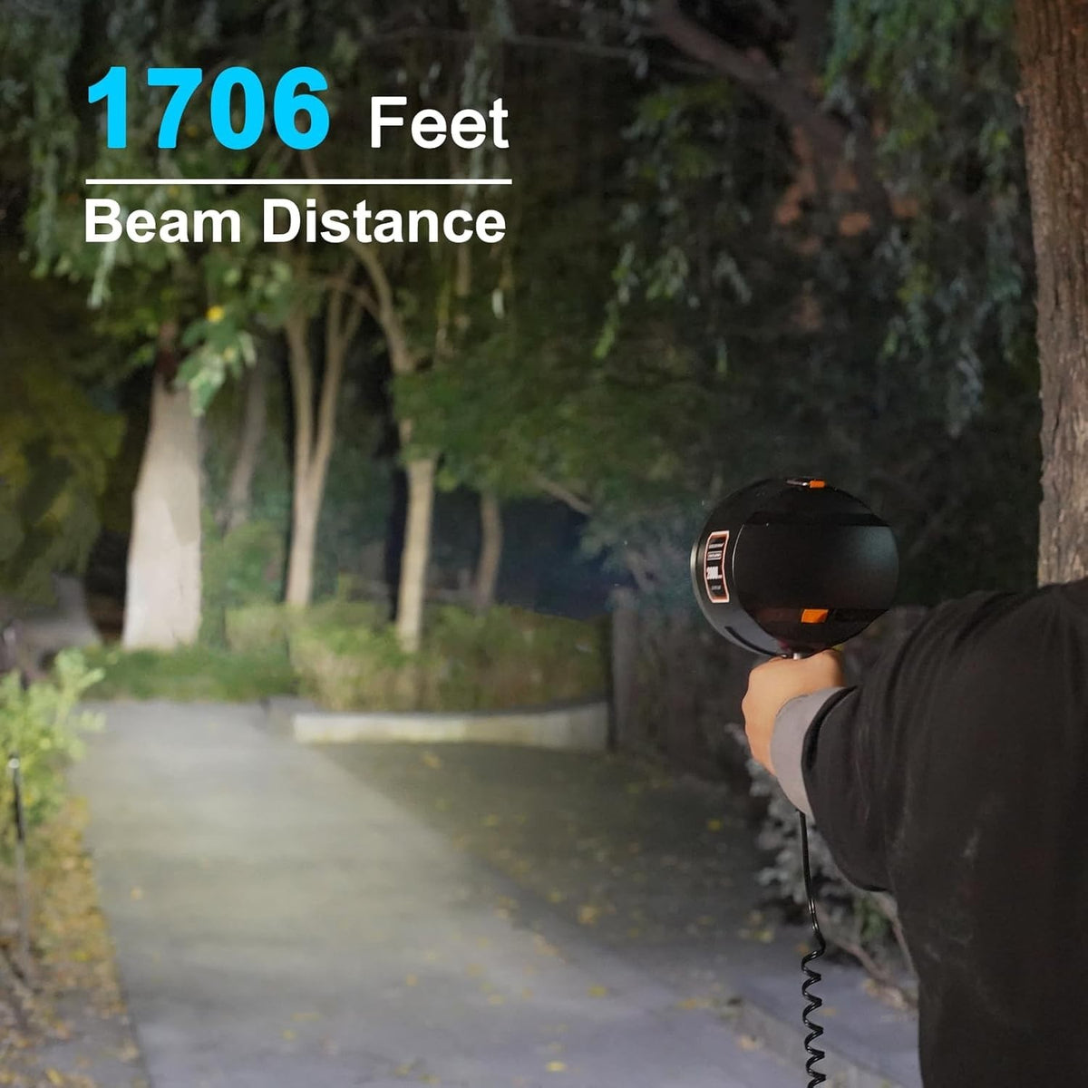 12V LED Handheld Spotlight with 2000 Lumens for Boat Camping Hunting