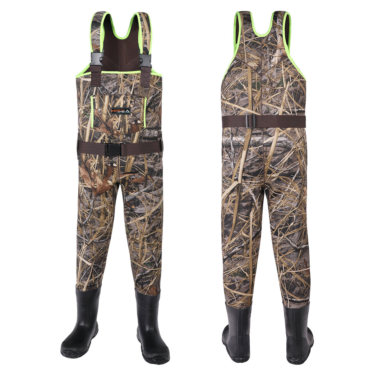 Kids Neoprene Waders with Boot Foot - Waterproof Hunting & Fishing Chest Waders for Toddlers