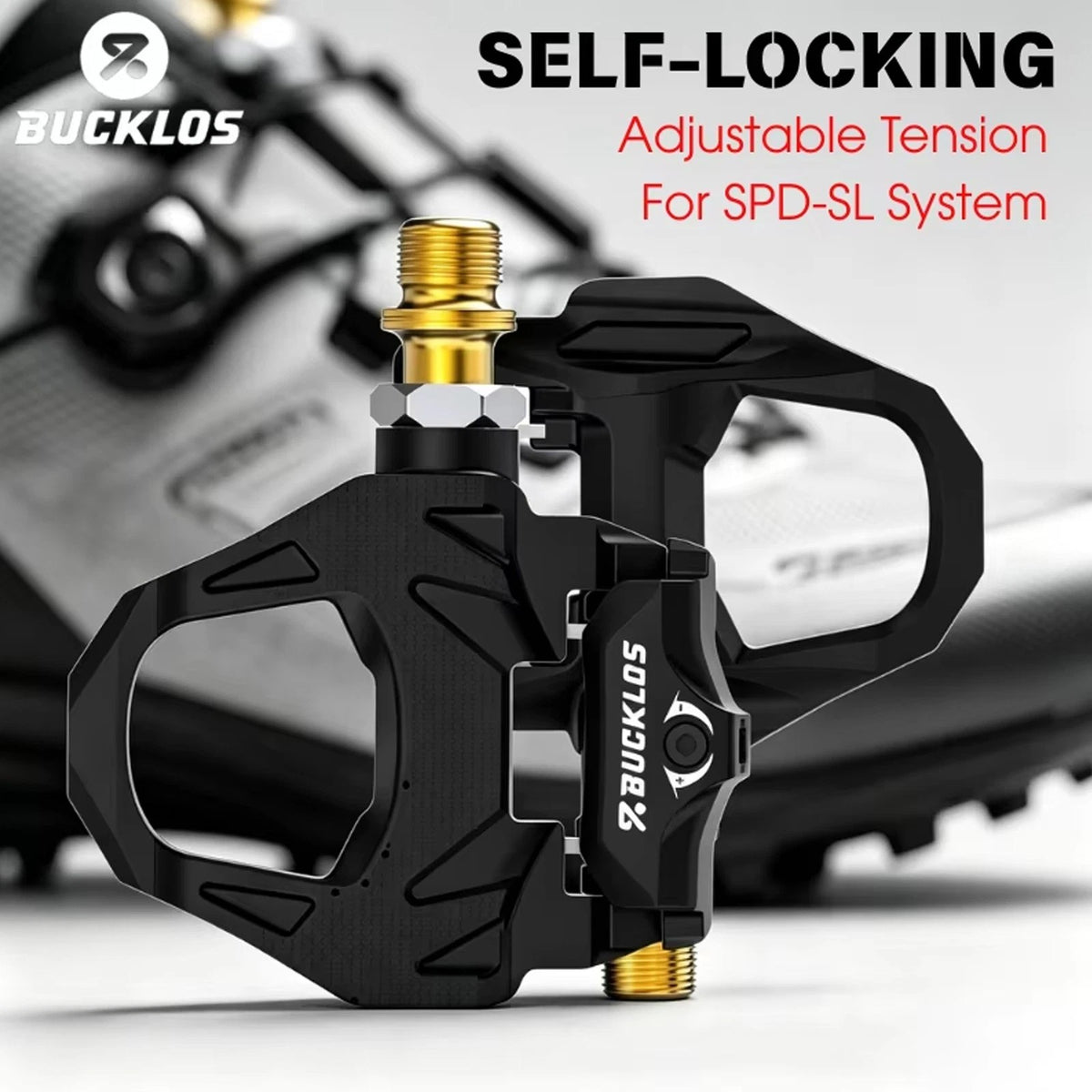 Road Bike Pedals with Cleats - Shimano SPD-SL Clipless Pedals