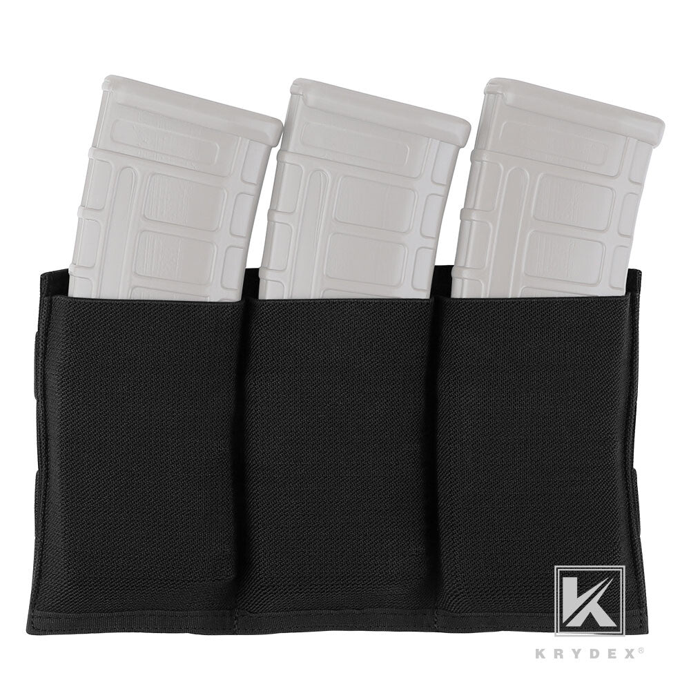 Tactical Triple Mag Pouch for 5.56 Magazines Open Top MOLLE Webbing