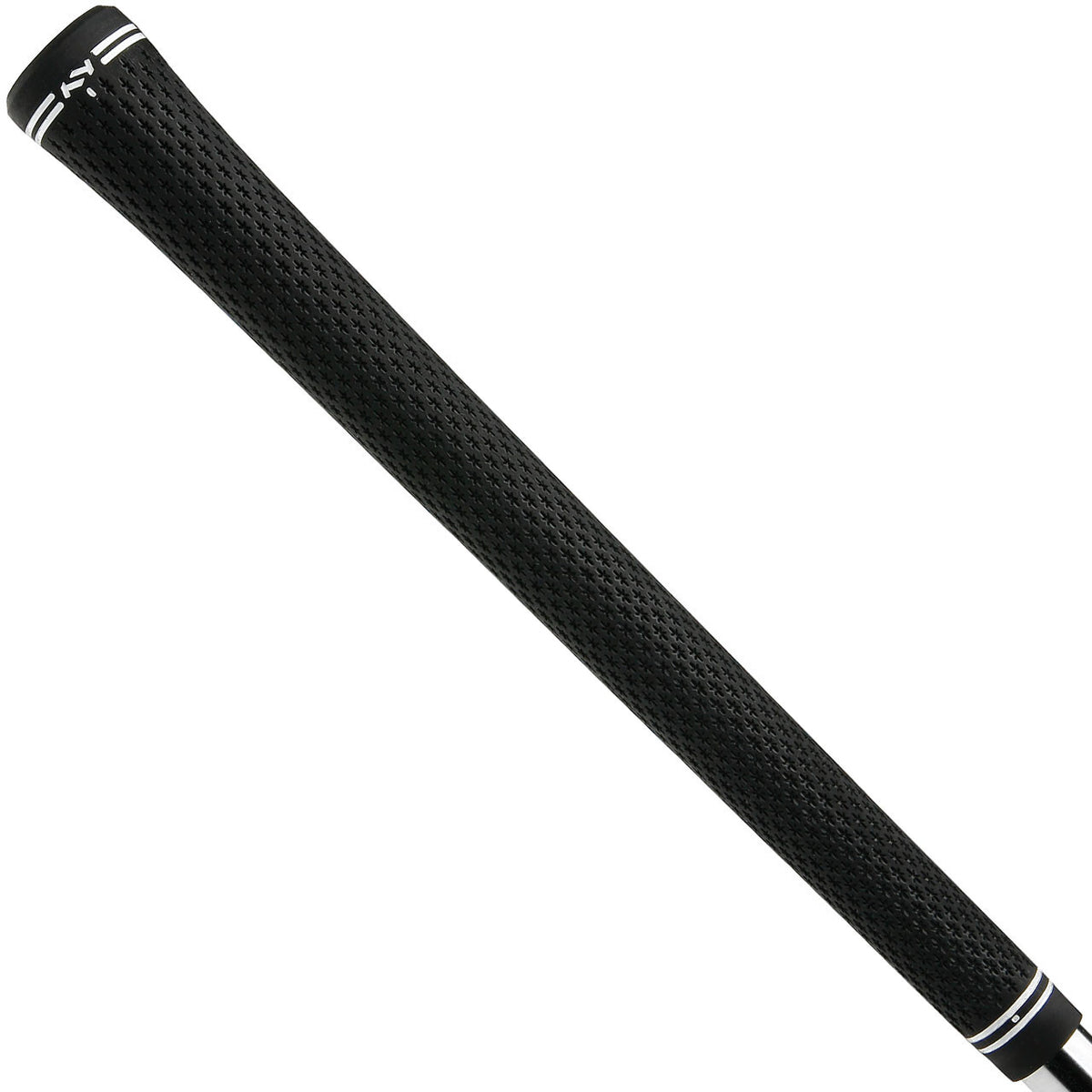 Golf Grip Set - Standard Black/White Perforated Rubber for Better Control