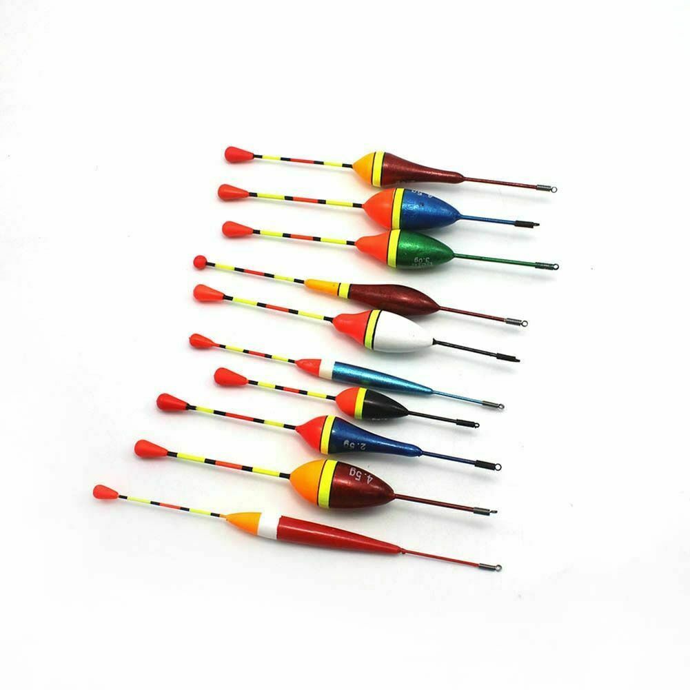 10Pcs Fishing Floats Set - Adjustable Slip Bobbers for Crappie & Freshwater Fishing
