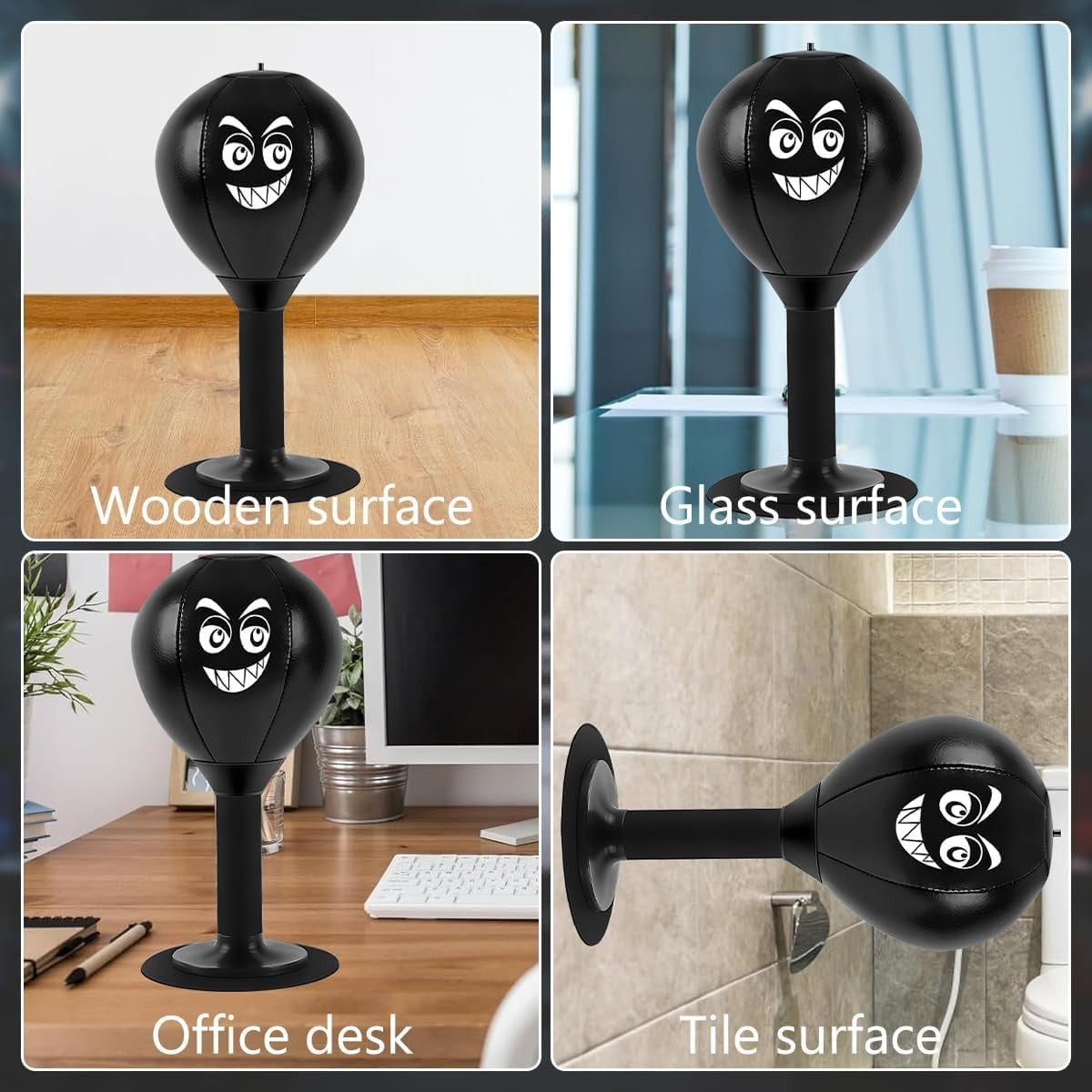 Desktop Punching Bag Stress Reliever with Suction Cup for Office & Home