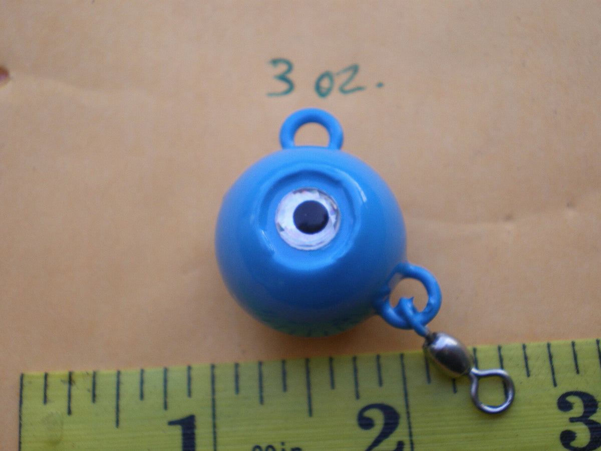 15 Pack Fishing Jig Heads with Swivel & Color Options - 3 oz