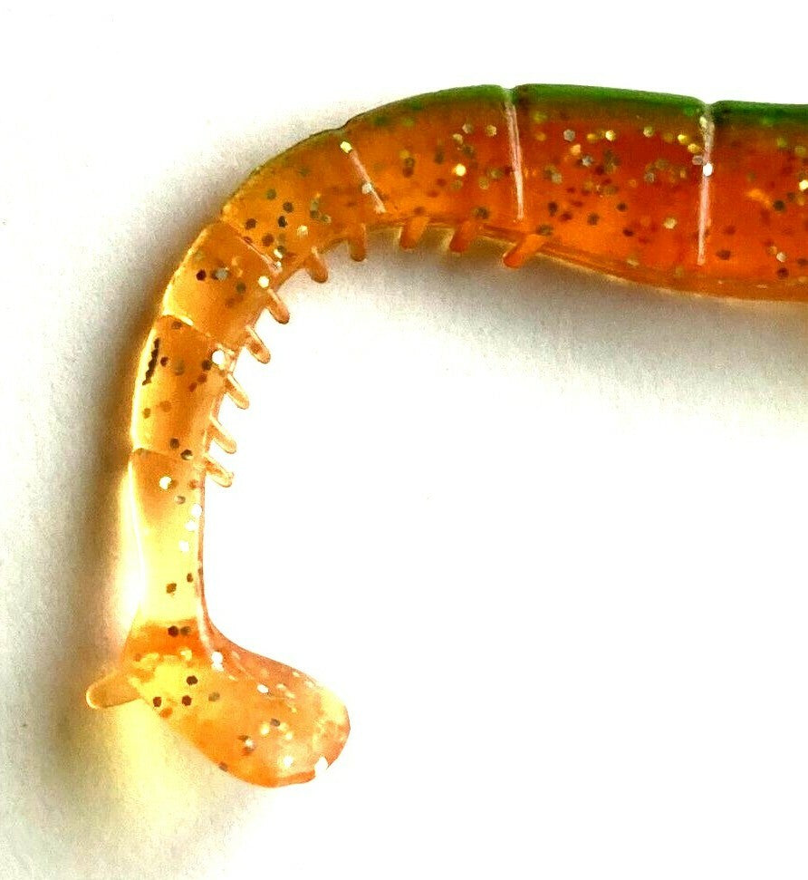 Artificial Shrimp Baits Soft Plastic Lures for Saltwater Fishing 4 Inch - 20 Pack