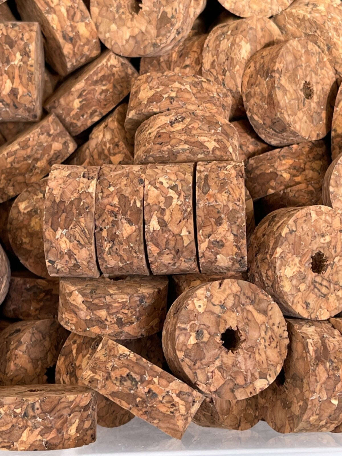 Dark Smokey Burl Cork Rings 1 1/4 Inch - Natural Jewelry & Craft Accessory