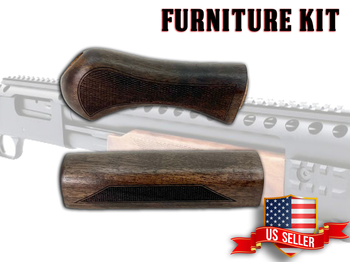 Turkish Walnut Wood Furniture Kit for Mossberg 590 Shockwave - Upgrade